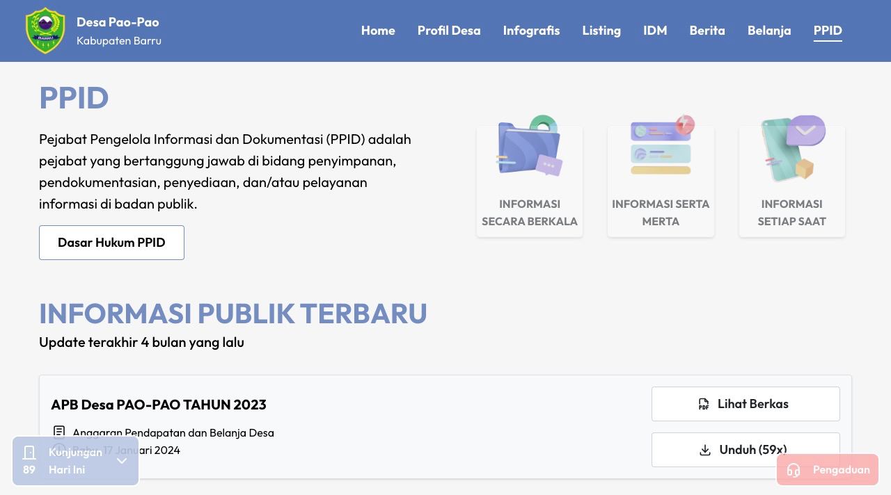 aplkasi data penduduk desa