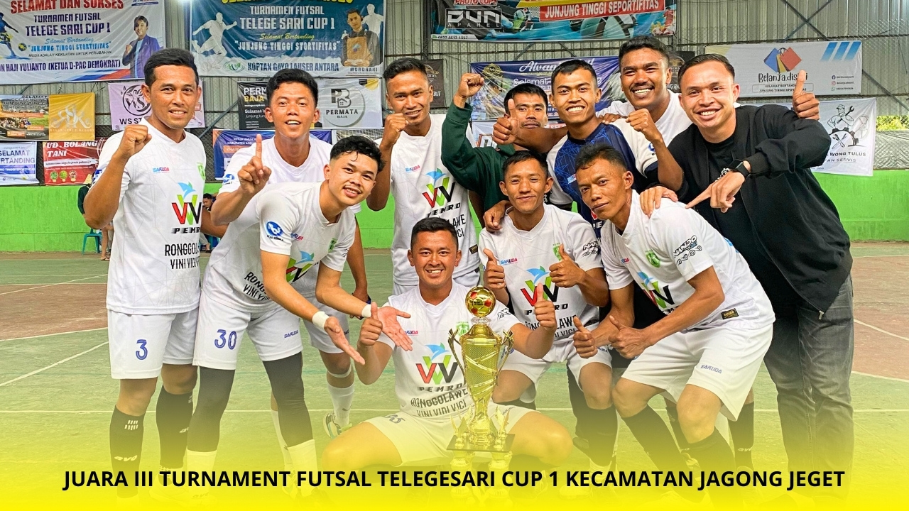 Pemuda Kampung Atu Lintang Raih Juara 3 Turnamen Futsal Telegesari Cup I Kecamatan Jagong Jeget