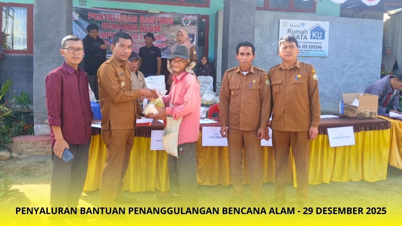 Bantuan Bencana Disalurkan, Warga Kampung Atu Lintang Senang