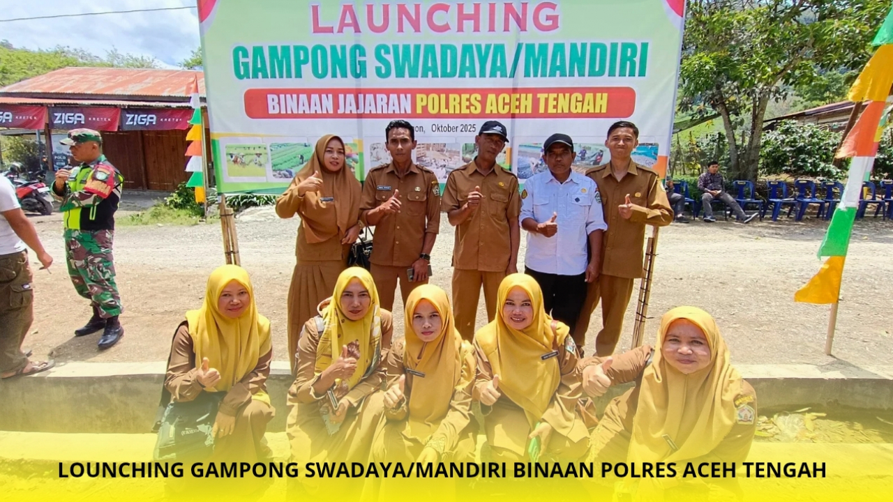 Polres Aceh Tengah Launching Kampung Swadaya, Reje Atu Lintang Turut Hadir