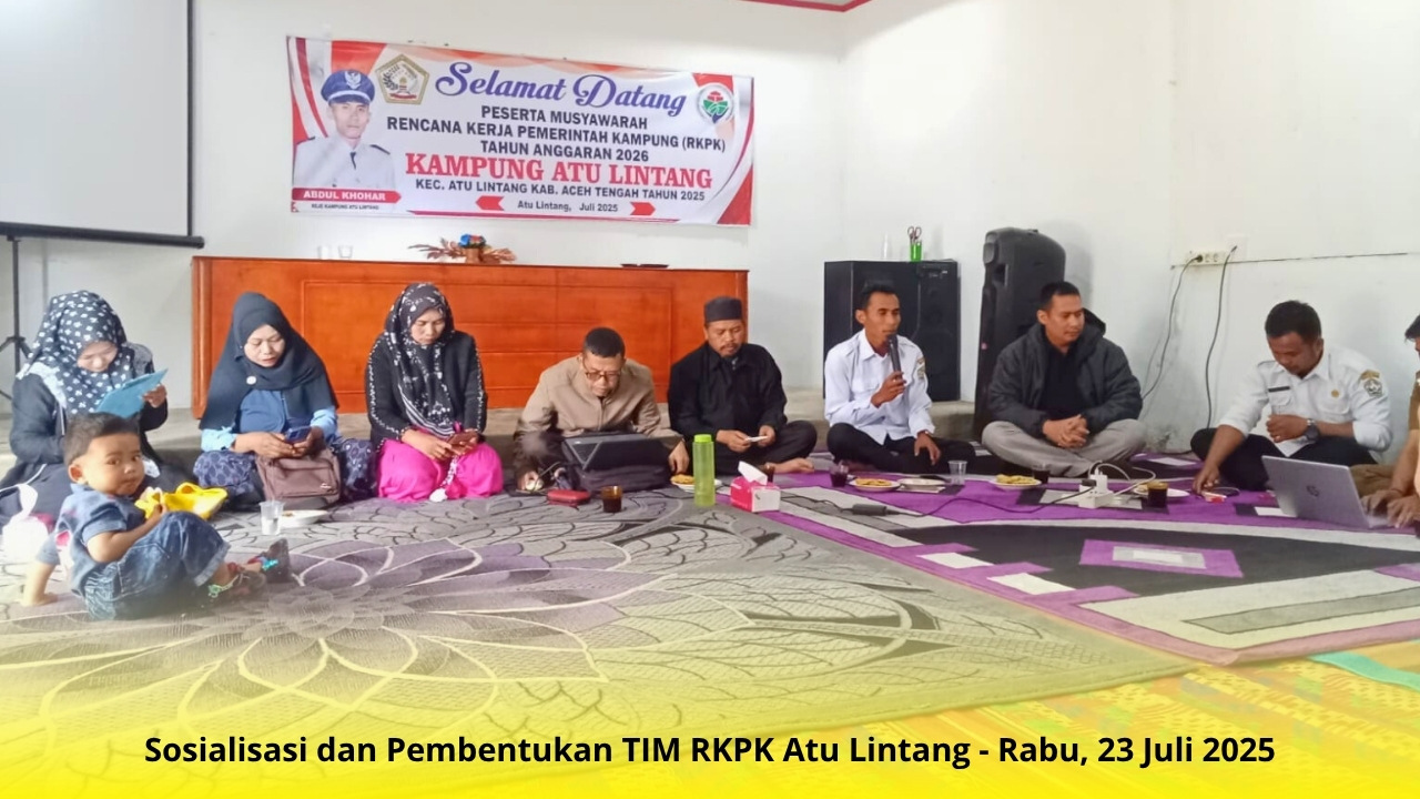 Atu Lintang Siapkan Tim RKPK untuk Rancang Pembangunan Tahun 2026