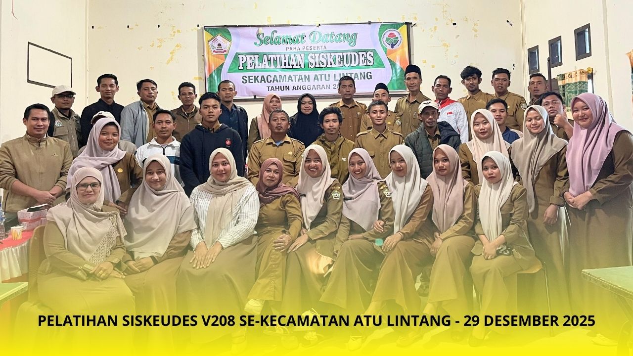 Pelatihan Siskeudes V2.08, Camat Atu Lintang Dorong Percepatan Dana Desa 2026