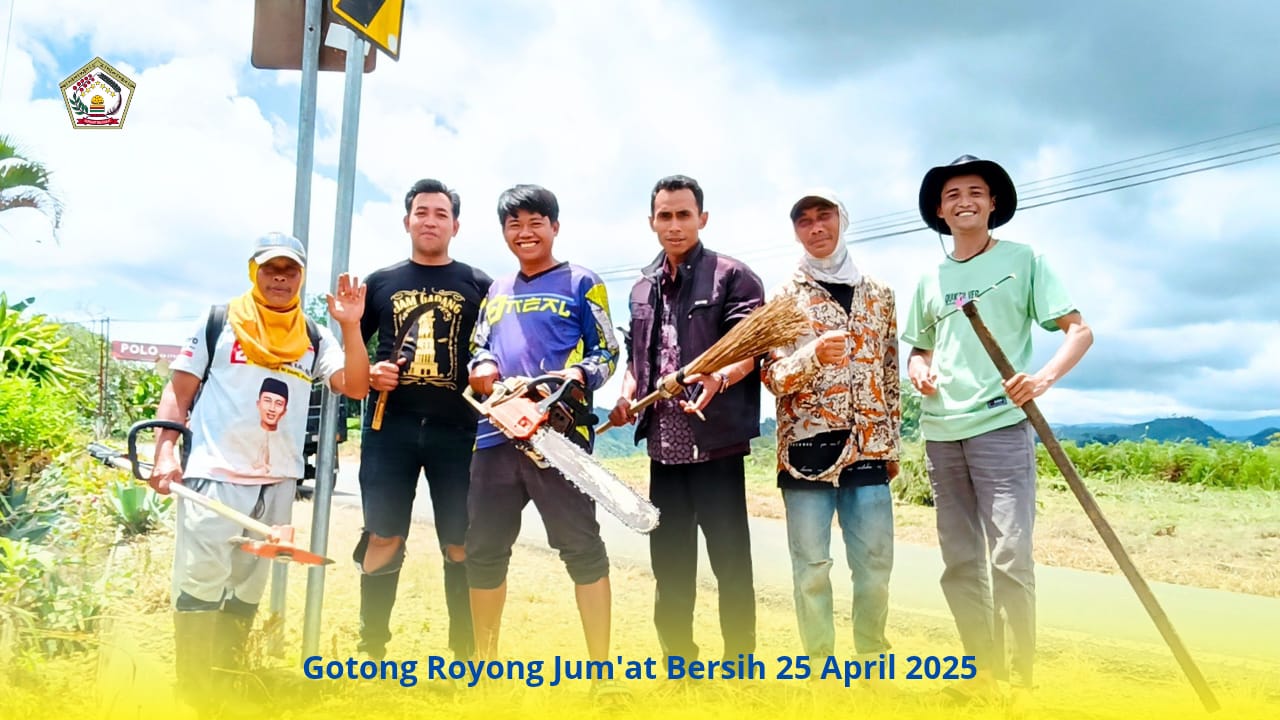 Jumat Bersih Rutin, Bukti Kepedulian Pemerintah Kampung Atu Lintang Jaga Kebersihan Kampung