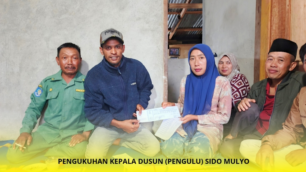 Margiati Resmi Gantikan Syarifuddin sebagai Kepala Dusun Sido Mulyo
