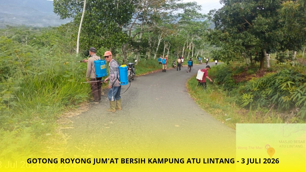 Warga Kampung Atu Lintang Serentak Laksanakan Gotong Royong di Enam Dusun