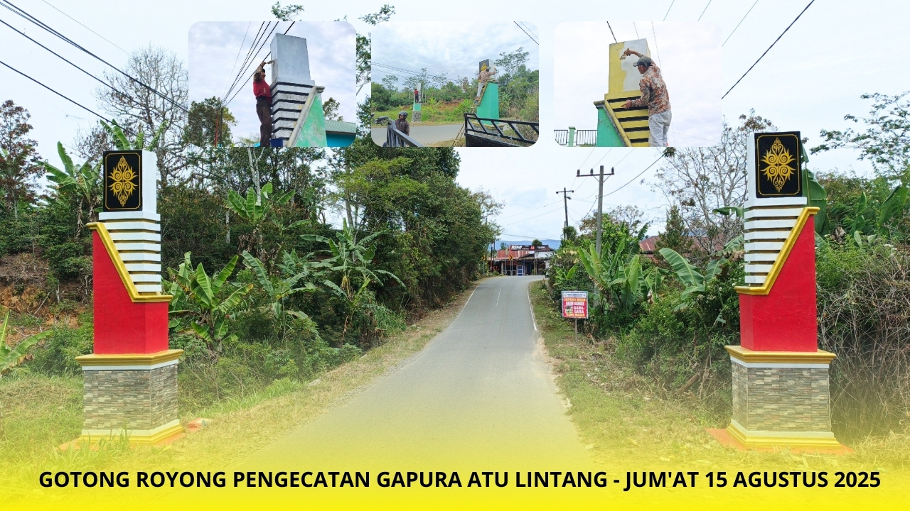 Gotong Royong Penuh Warna, Gapura Atu Lintang Berbalut Merah Putih