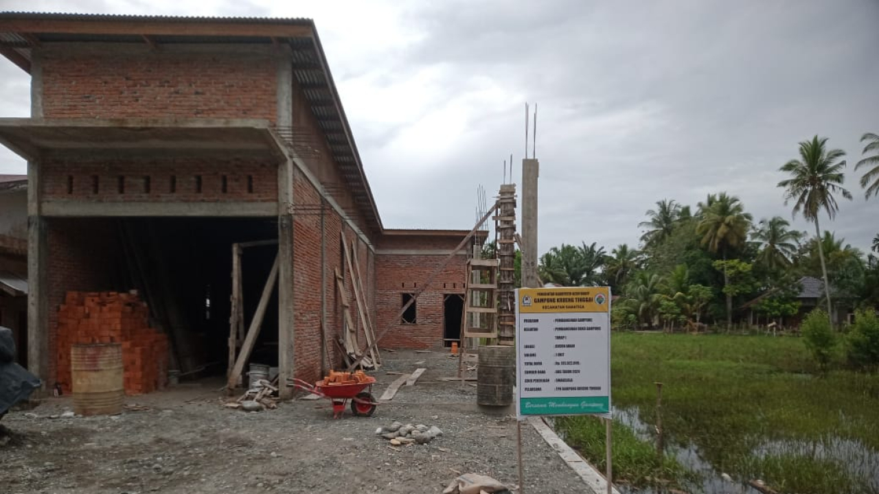 Pembangunan Ruko Desa di Gampong Krueng Tinggai untuk Meningkatkan Pendapatan Aset
