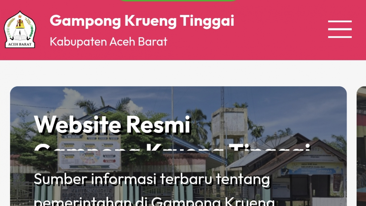 Krueng Tinggai melakukan penerapan Desa digital