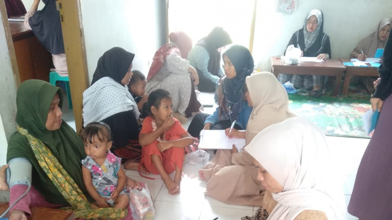 Kegiatan Posyandu Gampong Empee Tanong Dibantu Mahasiswa KKN Universitas Abulyatama