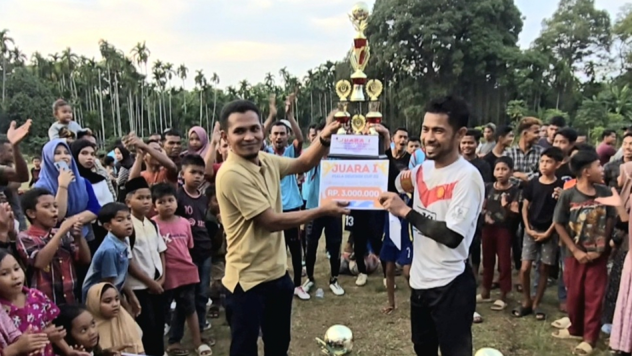Dusun Alue Anoe Raih Juara di Turnamen Geuchik CUP Gampong Gunci