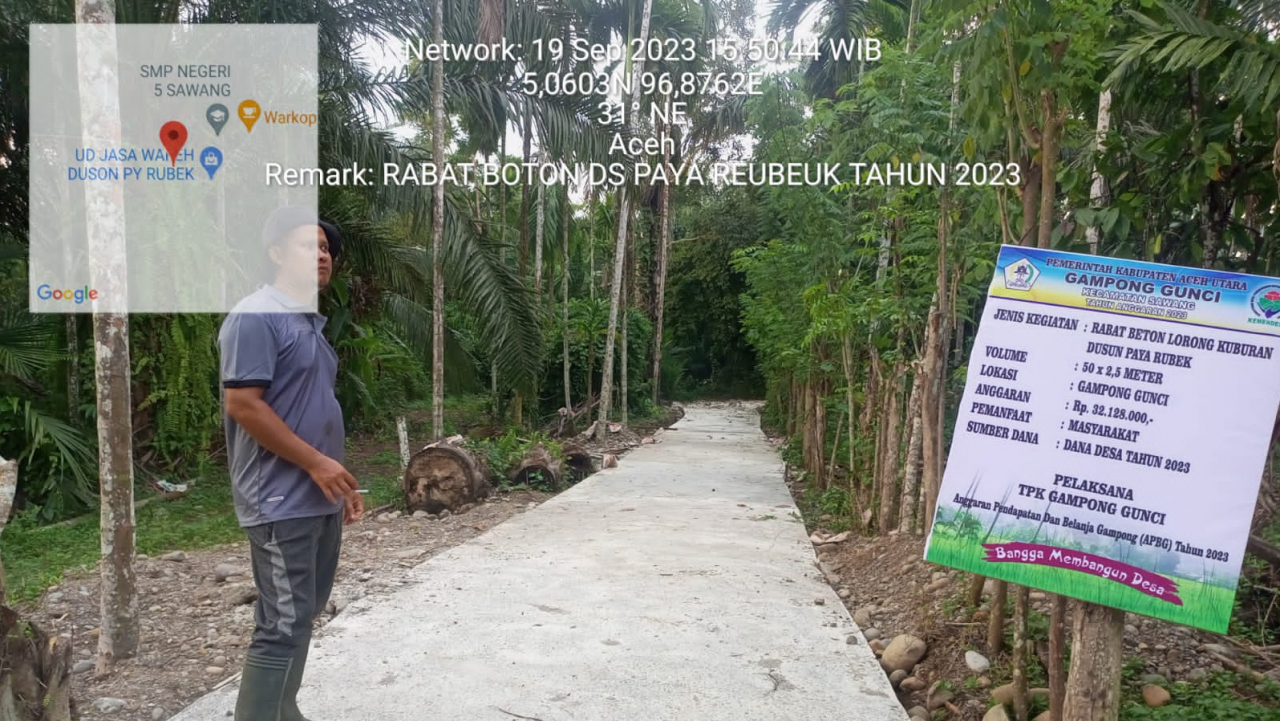 Rabat Beton Lorong Paya Rubek TA 2023 Selesai Dikerjakan