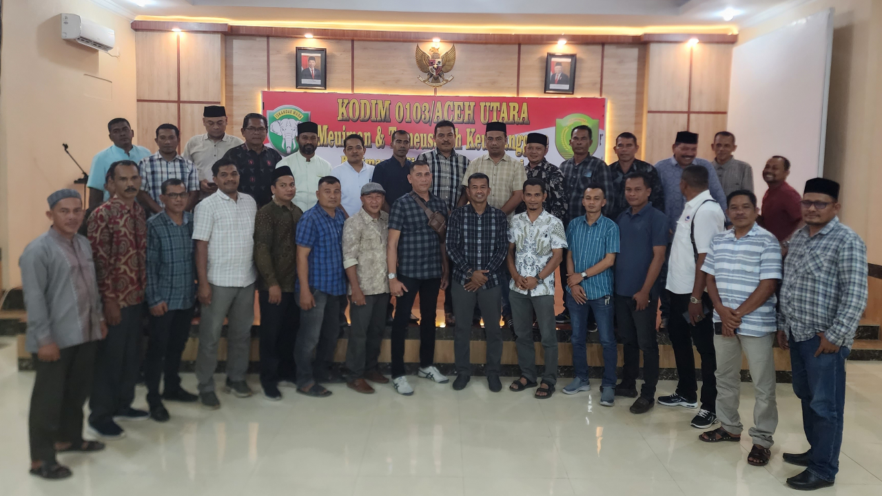 Forum Geuchik Se-Aceh Utara dan Kota Lhokseumawe Penuhi Undangan Silaturrahmi Dandim 0103 Aceh Utara