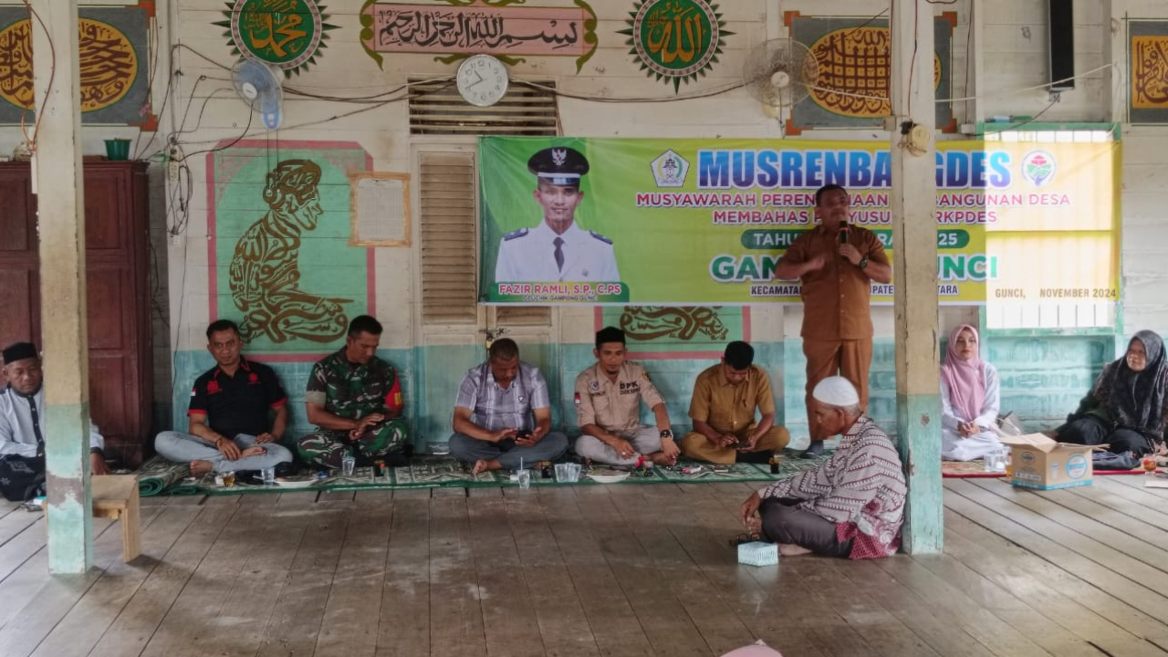 Prioritas Pembangunan Tahun 2025 di Gampong Gunci Sukses Di Bahas Pada Musrembangdes