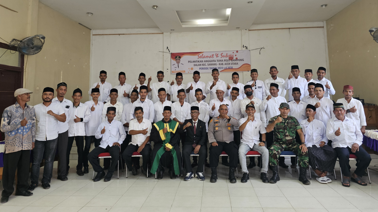 Camat Sawang Lantik Tuha Peut Gampong