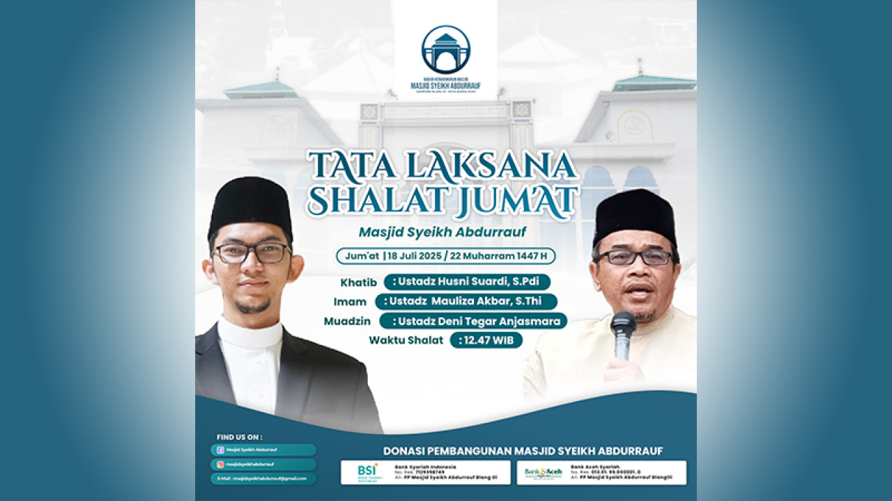 Tata Laksana Shalat Jum'at 18 Juli 2025