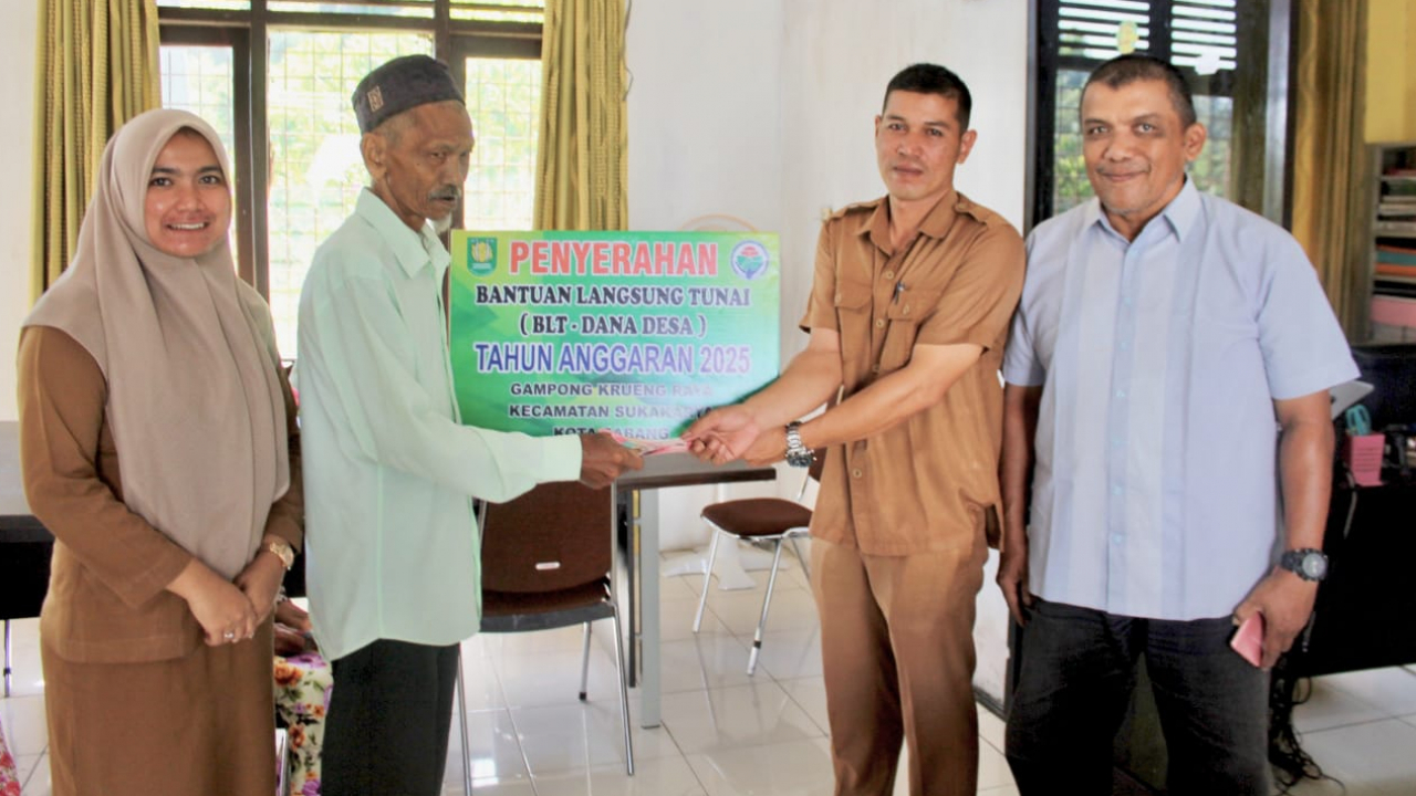 Pemerintah Gampong Krueng Raya Salurkan BLT Dana Desa Triwulan II
