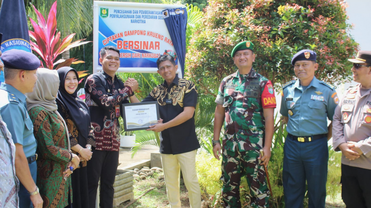 Desa Bersinar Hadir di Gampong Krueng Raya, Komitmen Bersama Wujudkan Lingkungan Sehat dan Bebas Narkoba