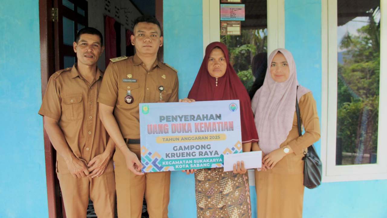 Gampong Krueng Raya Salurkan Santunan Uang Duka