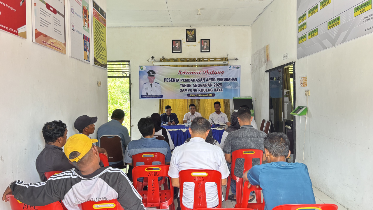 Gampong Krueng Raya Gelar Rapat APBG Perubahan 2025
