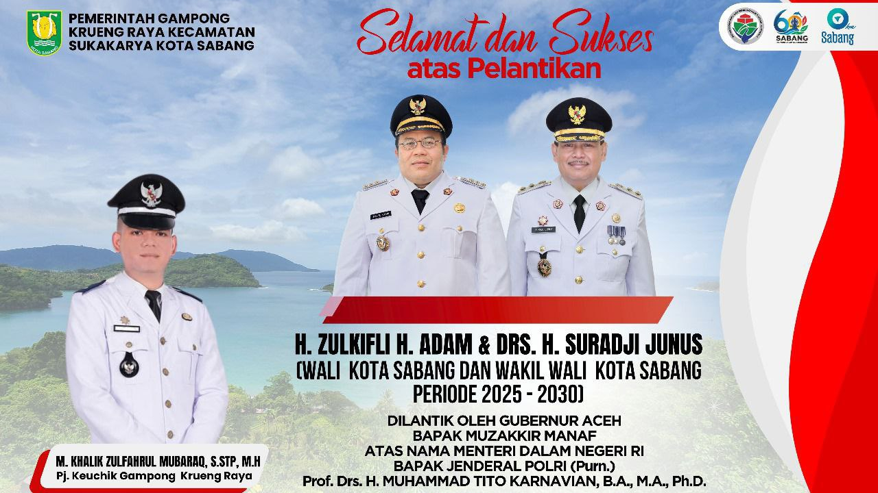 Pemimpin Baru Kota Sabang!