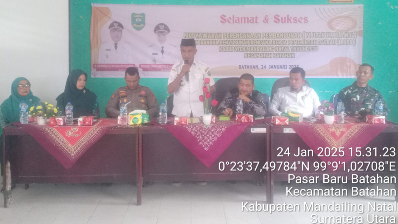 Musrembang Dalam Rangka Pembahasan RKPD Tahun 2026 di Kecamatan Batahan