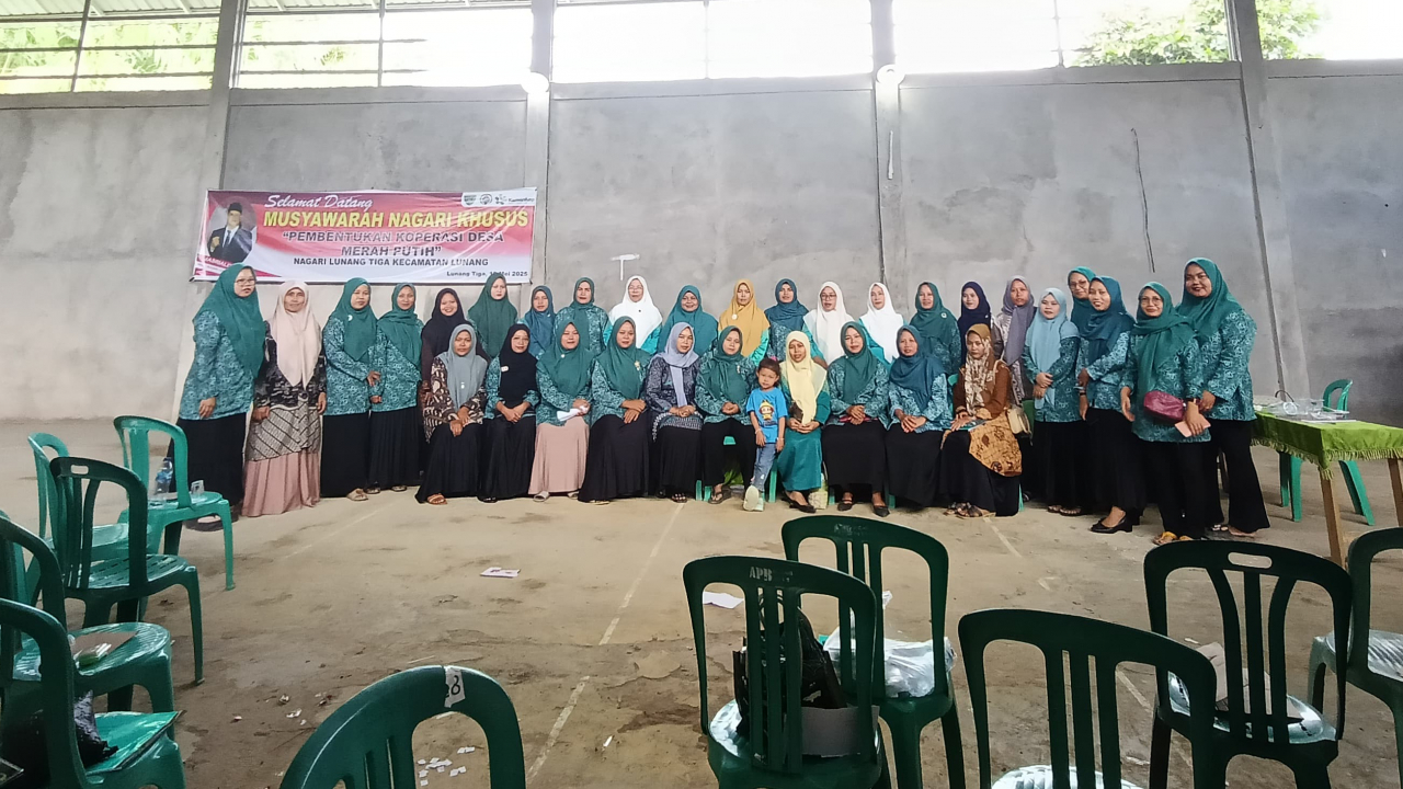 BIMBINGAN TEKNIS dan MONITORING KEGIATAN TP-PKK NAGARI LUNANG TIGA