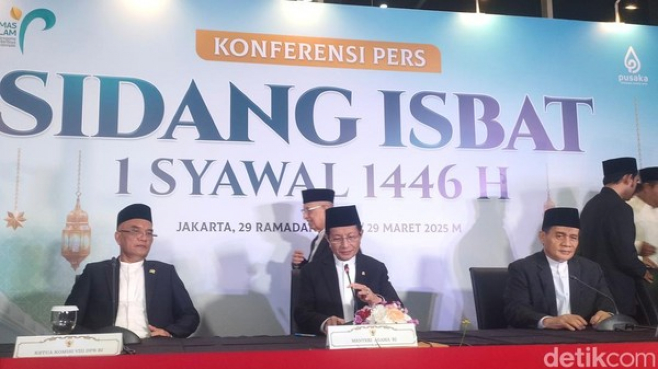 HASIL SIDANG ISBAT PEMERINTAH MENETAPKAN 1 SYAWAL 1446 H