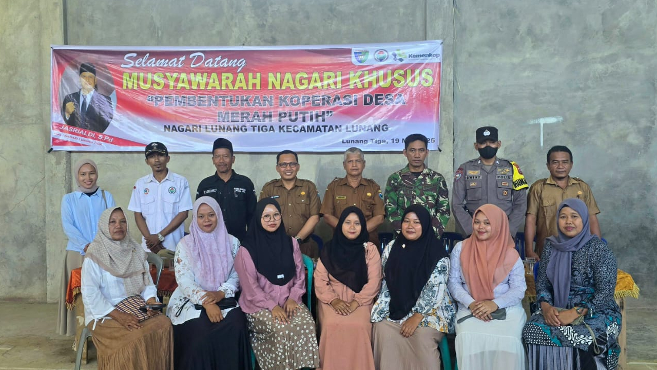 MUSYAWARAH NAGARI KHUSUS PEMBENTUKAN KOPERASI DESA MERAH PUTIH