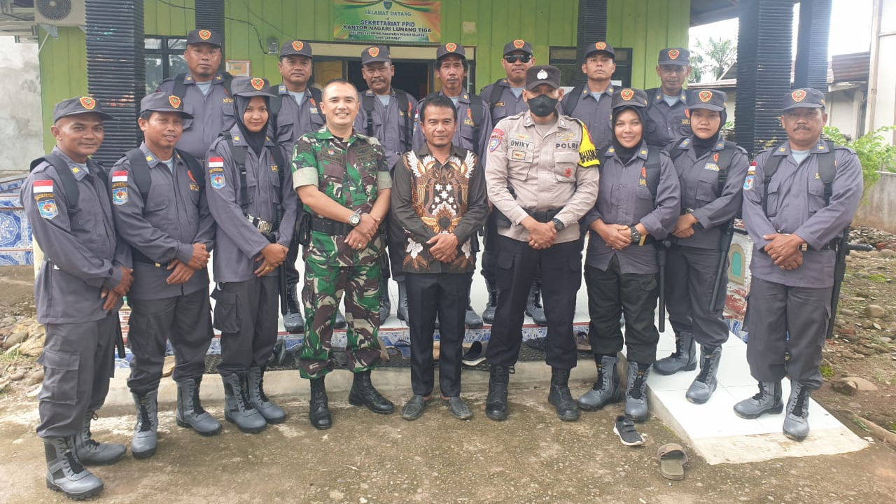 PENGUKUHAN DAN PELATIHAN LINMAS NAGARI LUNANG TIGA