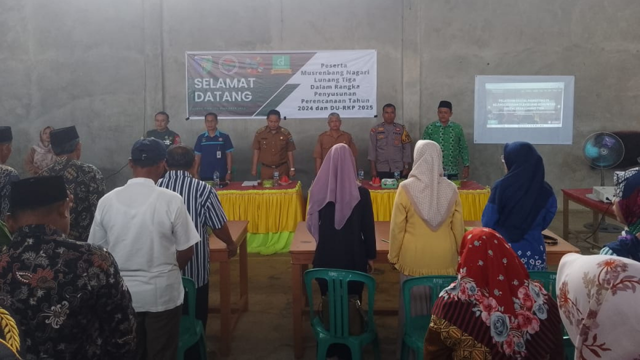MUSRENBANG NAGARI LUNANG TIGA UNTUK RENCANA KERJA PEMERINTAH NAGARI TAHUN 2024 DAN DU-RKP 2025