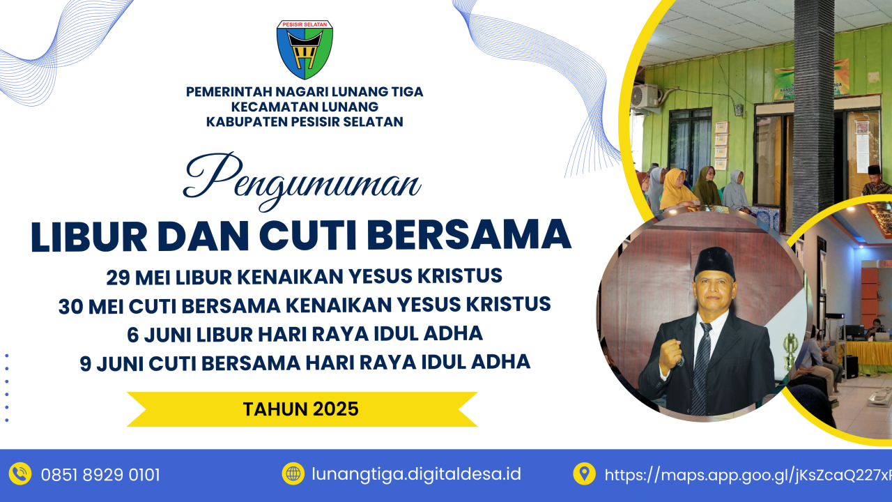 LIBUR DAN CUTI BERSAMA BULAN MEI JUNI 2025