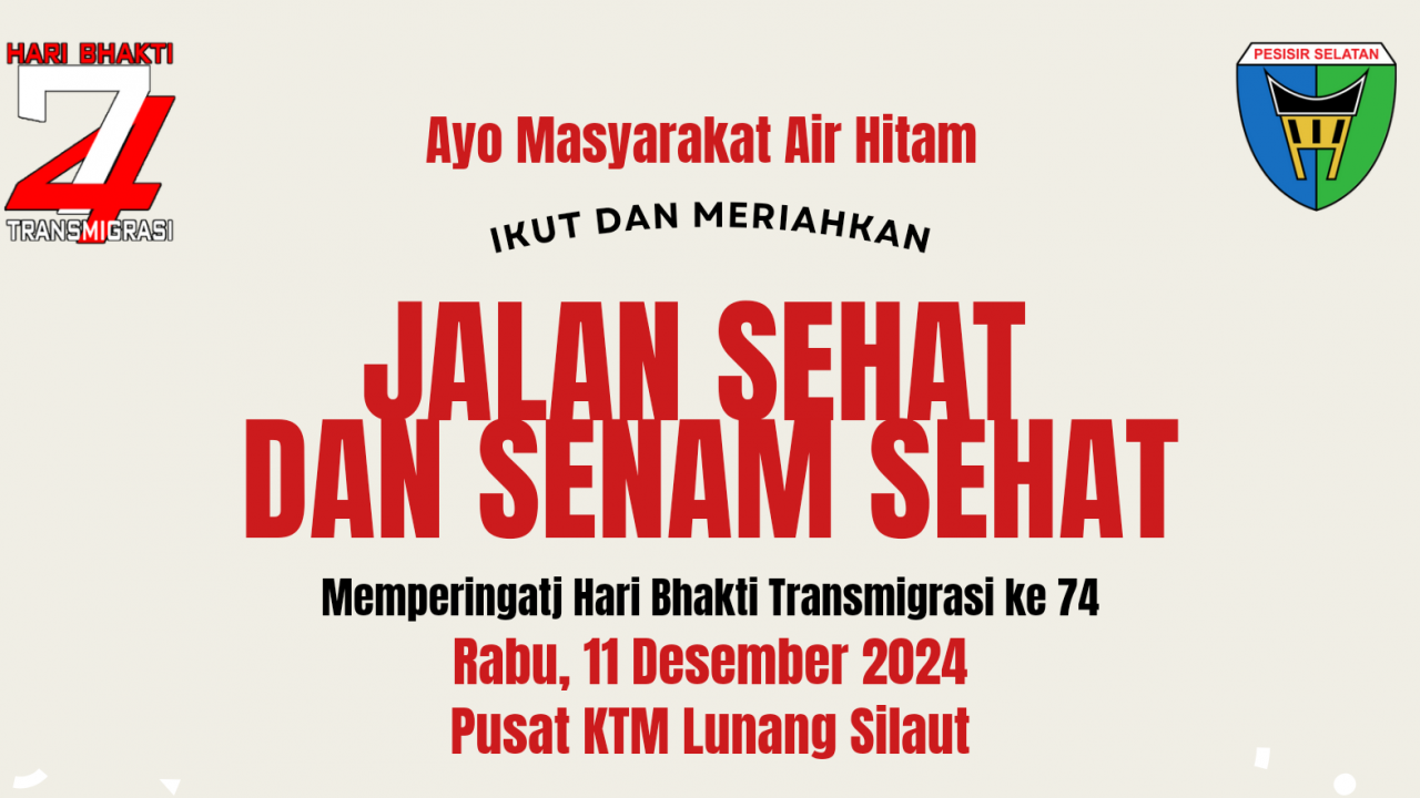 Sehat, Bugar, dan Berbagi: Meriahkan Hari Bhakti Transmigrasi ke-74 di Silaut!