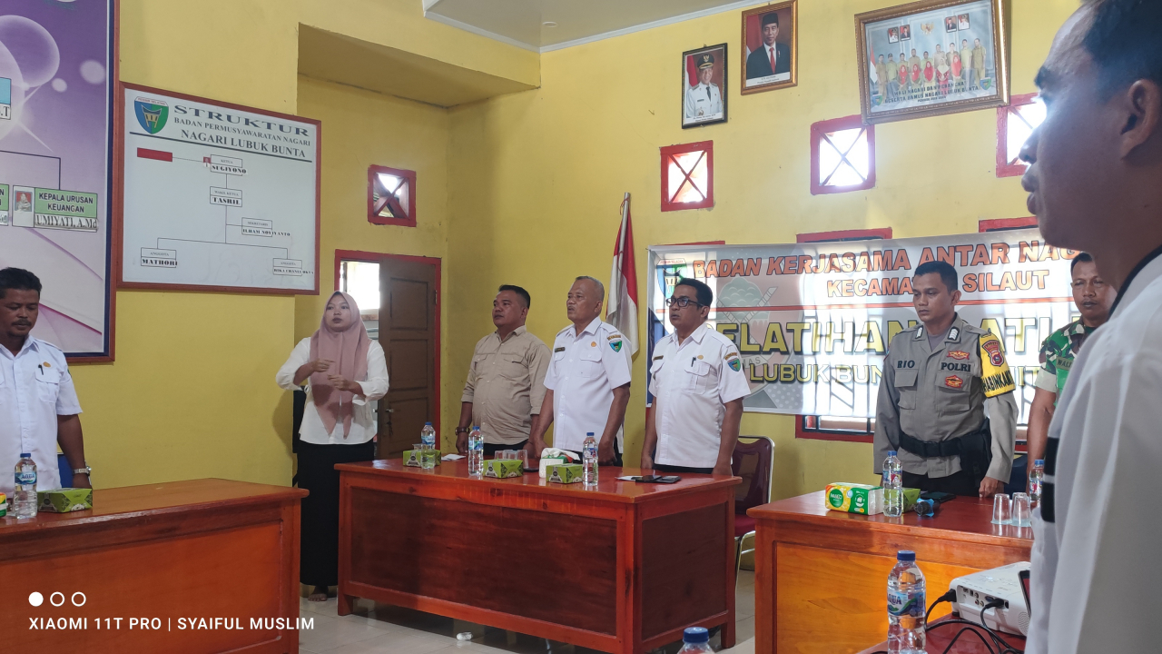Pelatihan Satlinmas Nagari Lubuk Bunta, Air Hitam, dan Sambungo