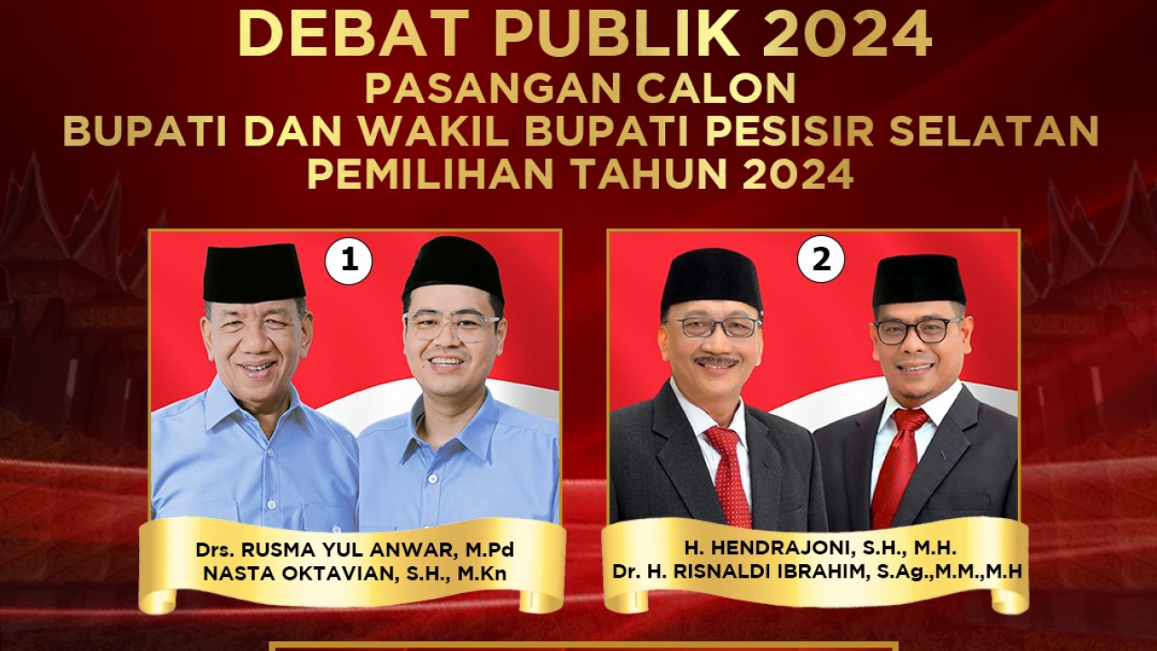 Debat Publik Calon Bupati Pesisir Selatan Live di TVRI Sumatera Barat