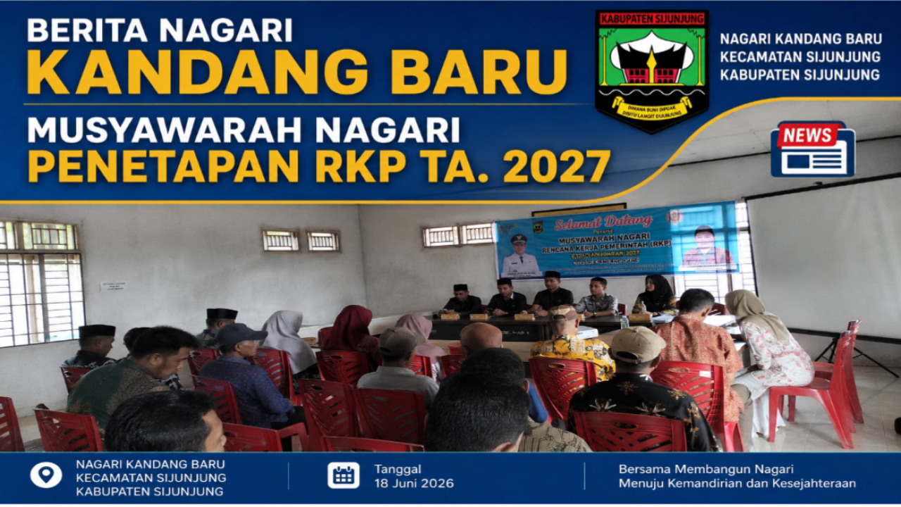 Musyawarah Nagari Kandang Baru Bentuk Tim Penyusun RKP Tahun Anggaran 2027