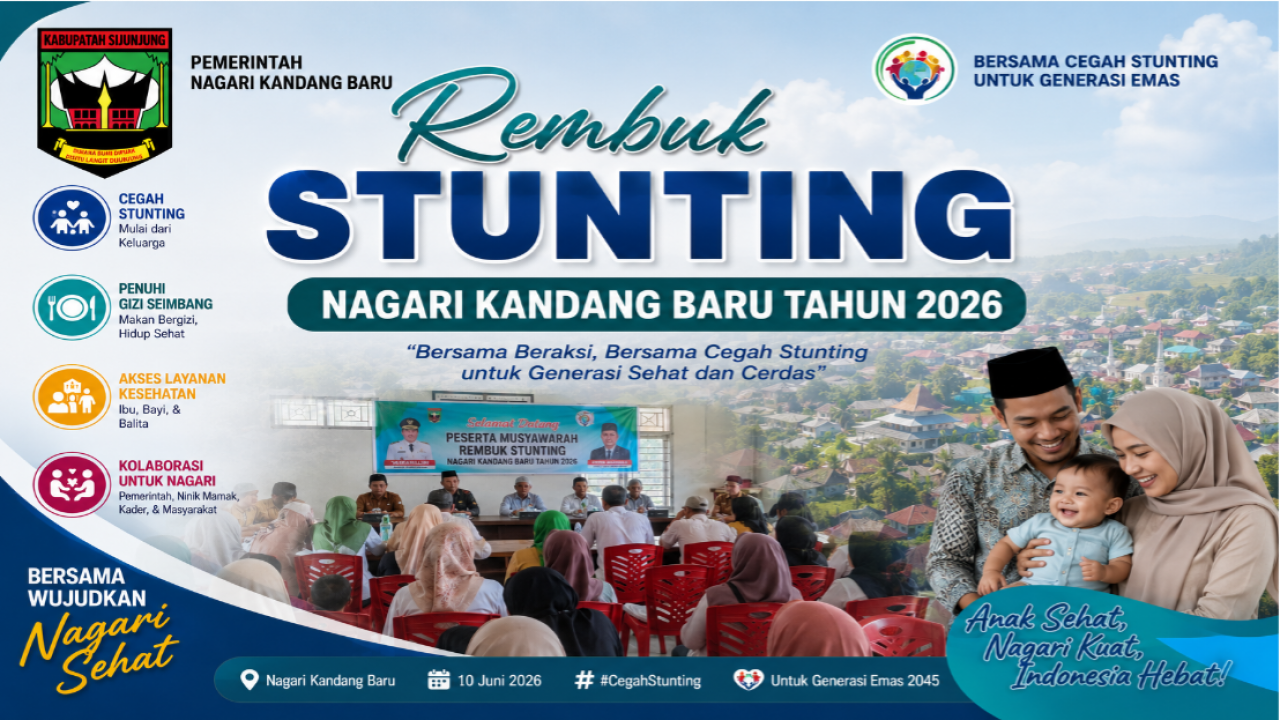 Rembuk Stunting Nagari Kandang Baru Sijunjung Tingkatkan Gizi