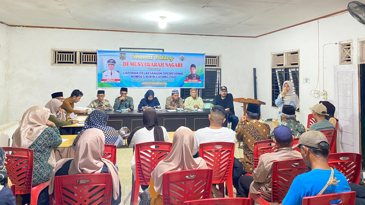 Nagari Kandang Baru Gelar Musnag Laporan Pertanggungjawaban BUMDes Bukik Capang Tigo TA 2025