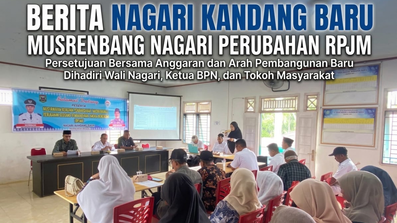 Musrenbang Perubahan RPJM di Nagari Kandang Baru