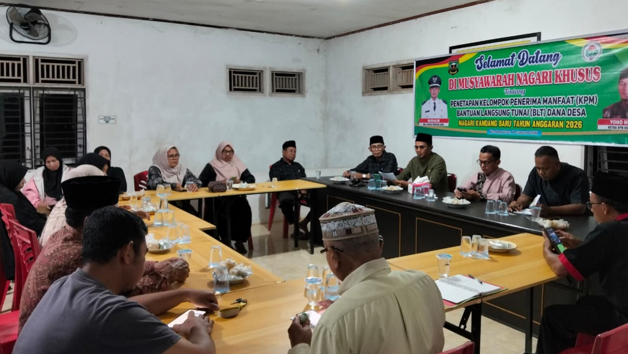 Pastikan Tepat Sasaran, Nagari Kandang Baru Tetapkan KPM BLT Dana Desa 2026