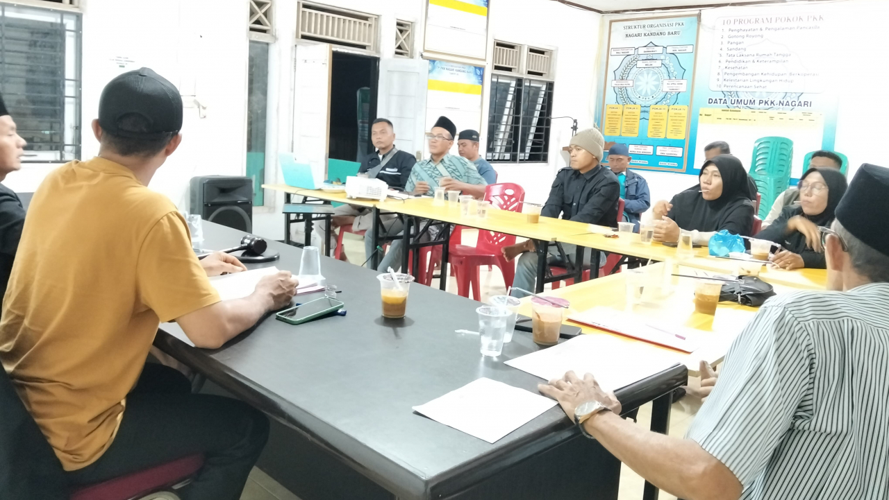 RAPAT PEMBAHASAN DRAF APBNAG KANDANG BARU TAHUN 2026 DIGELAR, SINERGIKAN PROGRAM UNTUK KEMAJUAN NAGARI