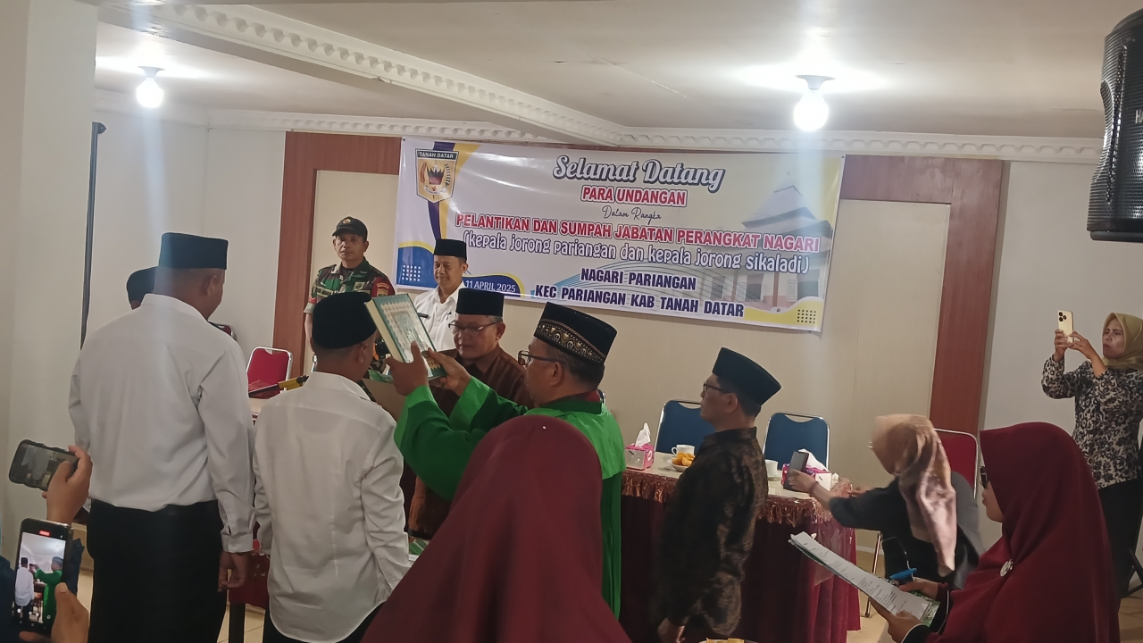 Dua Kepala Jorong di Nagari Pariangan Resmi Dilantik