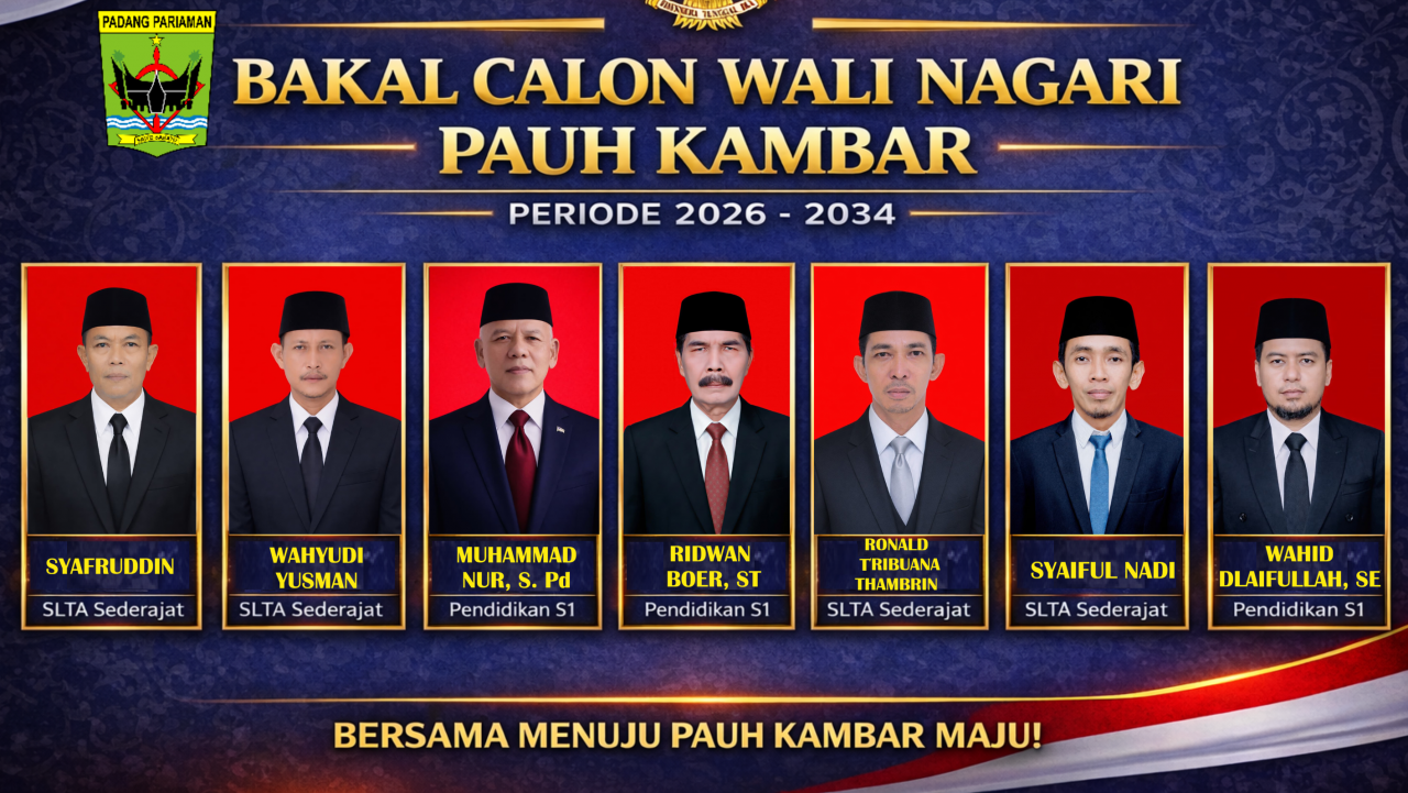 Pendaftaran Bakal Calon Wali Nagari Berakhir, Tahapan Pilwana Nagari Pauh Kambar Masuk Penelitian Administrasi