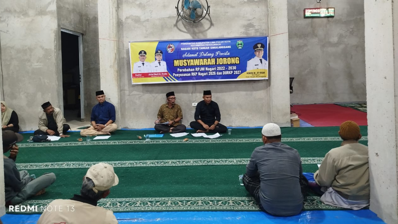 Musyawarah pertama, di Jorong Tambun Ijuak, Jaring Aspirasi Warga untuk RPJM Nagari 2022–2030