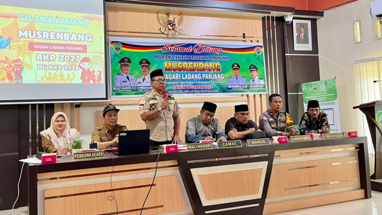 Musrenbang Nagari Ladang Panjang RKP TA 2027: Sinergi Bamus, Pemerintah, dan DPRD Wujudkan Pembangunan Partisipatif