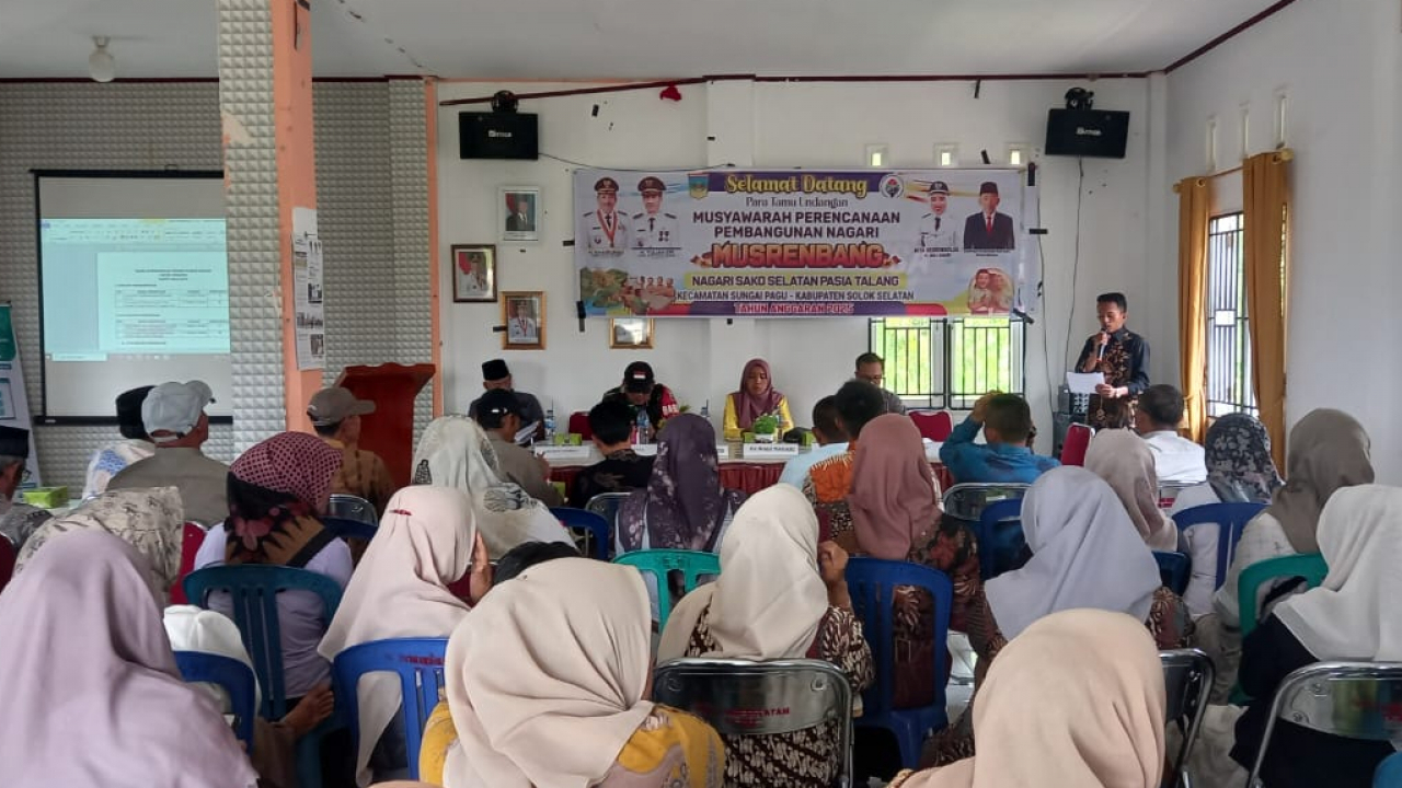 Percepat Pembangunan di Nagari,Sako selatan Gelar Musyawarah perencanaan pembangunan untuk tahun 2026