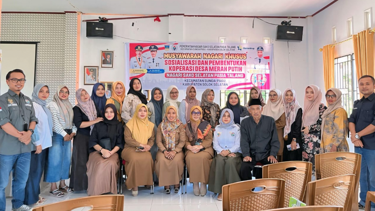 Musyawarah Nagari Khusus: Sosialisasi dan Pembentukan Koperasi Desa Merah Putih Sukses Digelar di Sako Selatan Pasia Talang