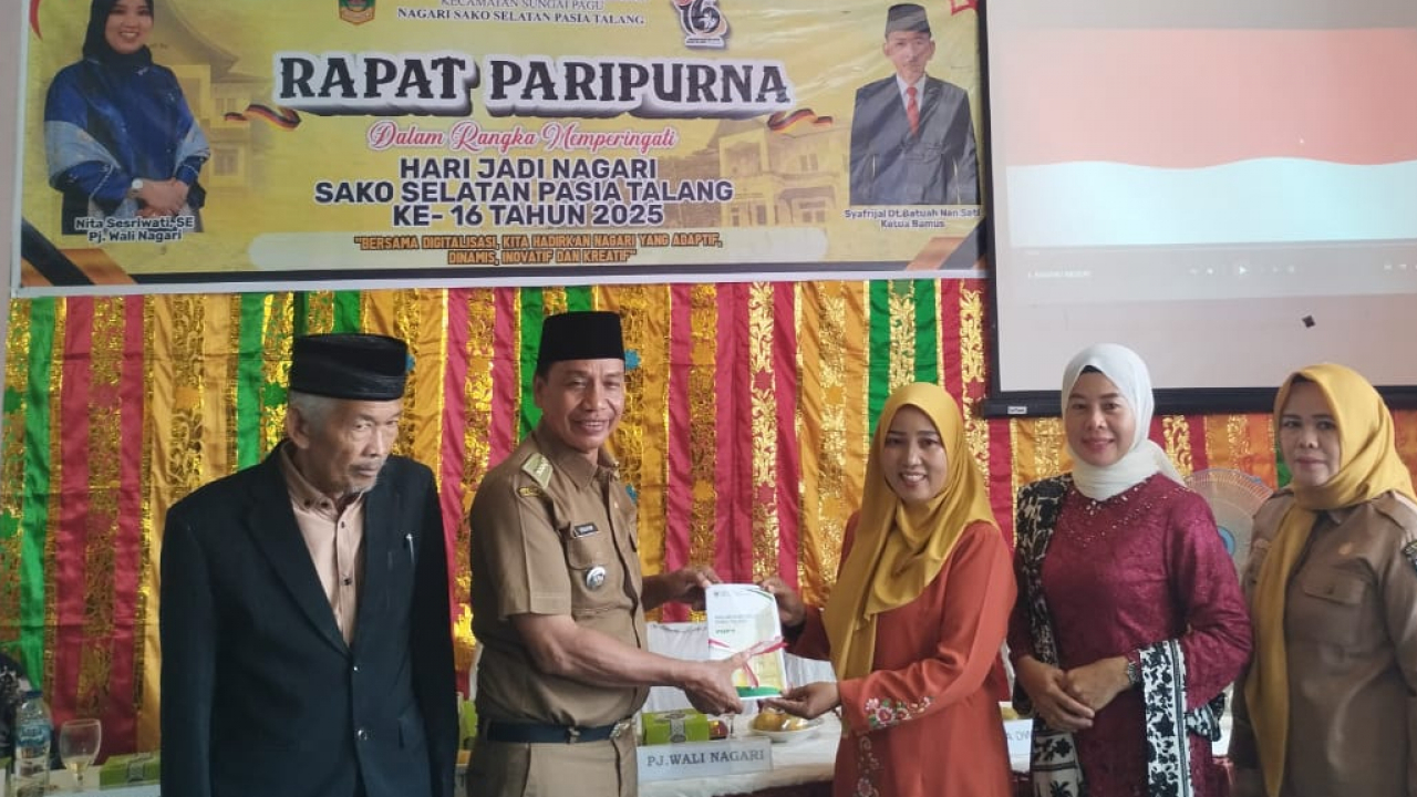 Momentum Hari jadi ke 16 Tahun,Nagari Sako Selatan Gelar rapat Paripurna