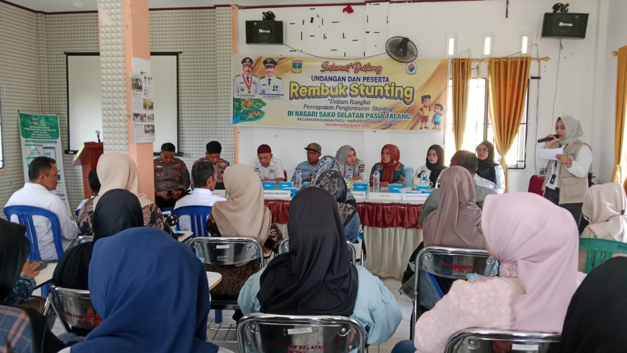 PERCEPATAN PENURUNAN STUNTING,NAGARI SAKO SELATAN GELAR REMBUK STUNTING