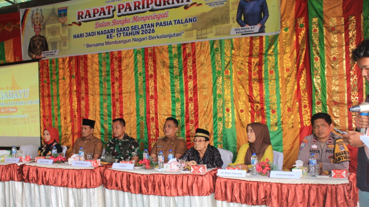 PERINGATI HUT KE 17 NAGARI SAKO SELATAN GELAR RAPAT  PARIPURNA BADAN PERMUSYAWARATAN NAGARI