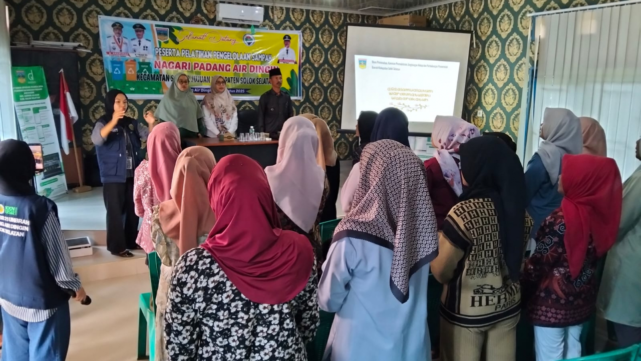 NAGARI PADANG AIR DINGIN MELAKUKAN PELATIHAN PENGELOLAAN SAMPAH